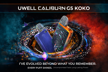 Uwell Caliburn G5 KOKO Pod Kit Power, Flavor & Portability Perfected Uwell Caliburn G5 KOKO Pod Kit Power, Flavor & Portability Perfected