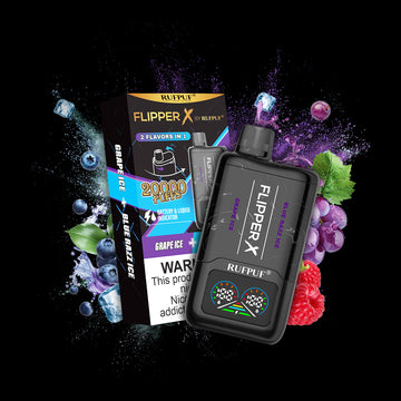 Grape Ice + Blue Razz Ice - Flipper X Disposable Vape – 20,000 Puffs