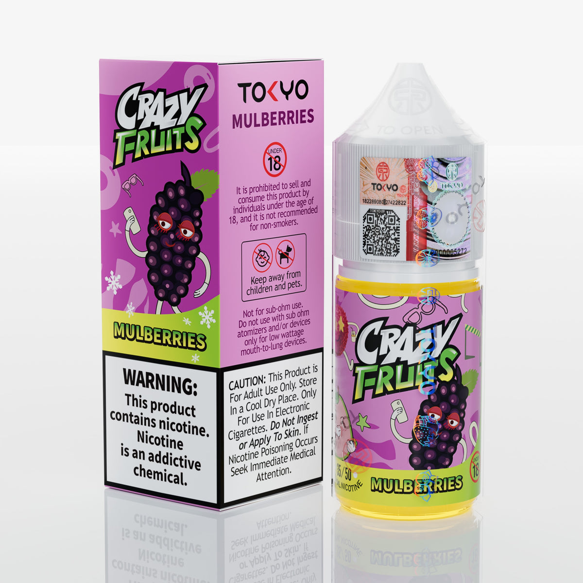 Tokyo Crazy Fruits Mulberries Salt Nic 30ml Pakistan