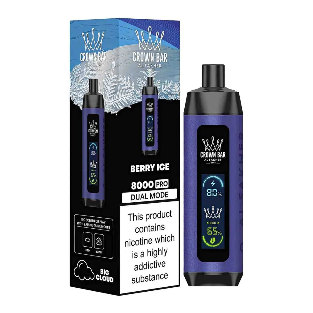 AL FAKHER CROWN BAR MEGA MAX DISPOSIBLE 8000 Puffs (MIX) At Best Price In Pakistan