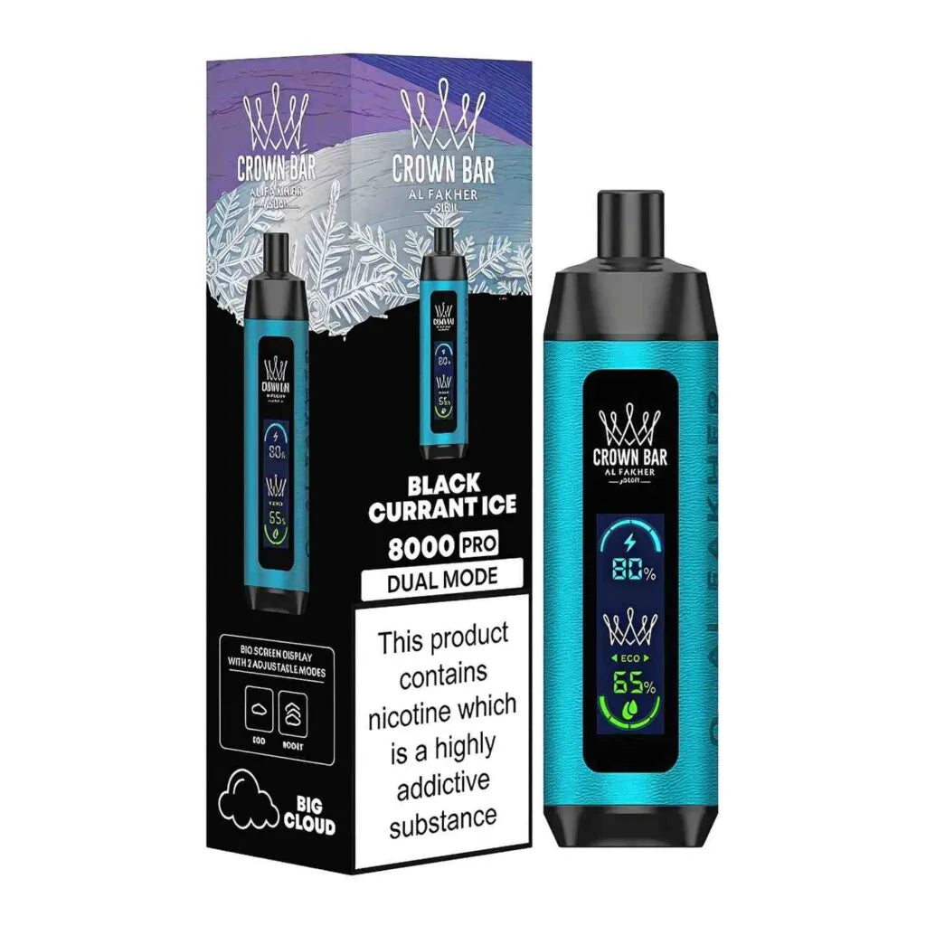 AL FAKHER CROWN BAR MEGA MAX DISPOSIBLE 8000 Puffs (MIX) At Best Price In Pakistan