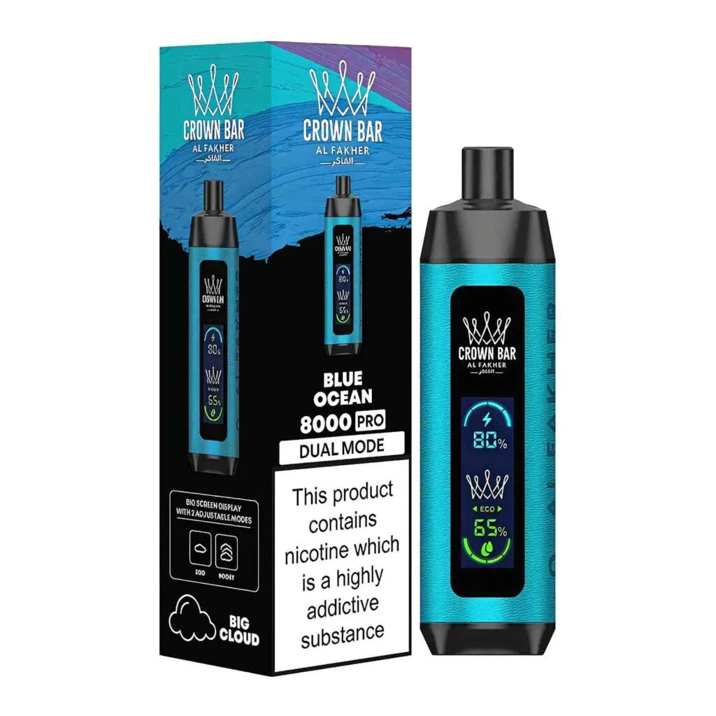 AL FAKHER CROWN BAR MEGA MAX DISPOSIBLE 8000 Puffs (MIX) At Best Price In Pakistan