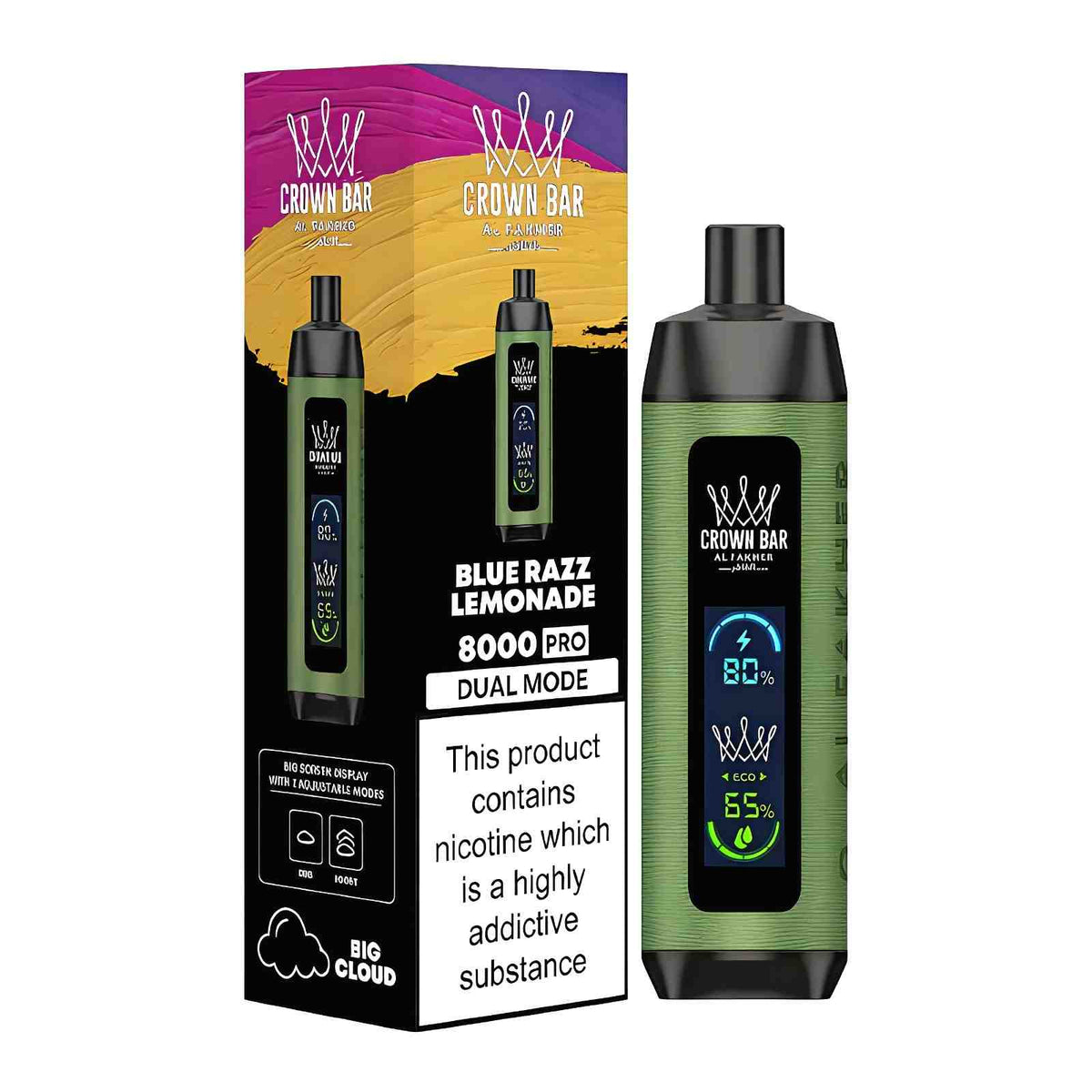 AL FAKHER CROWN BAR MEGA MAX DISPOSIBLE 8000 Puffs (MIX) At Best Price In Pakistan