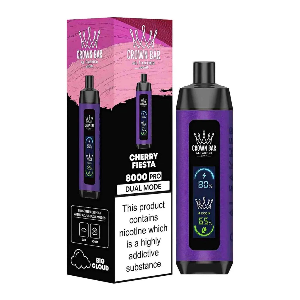 AL FAKHER CROWN BAR MEGA MAX DISPOSIBLE 8000 Puffs (MIX) At Best Price In Pakistan