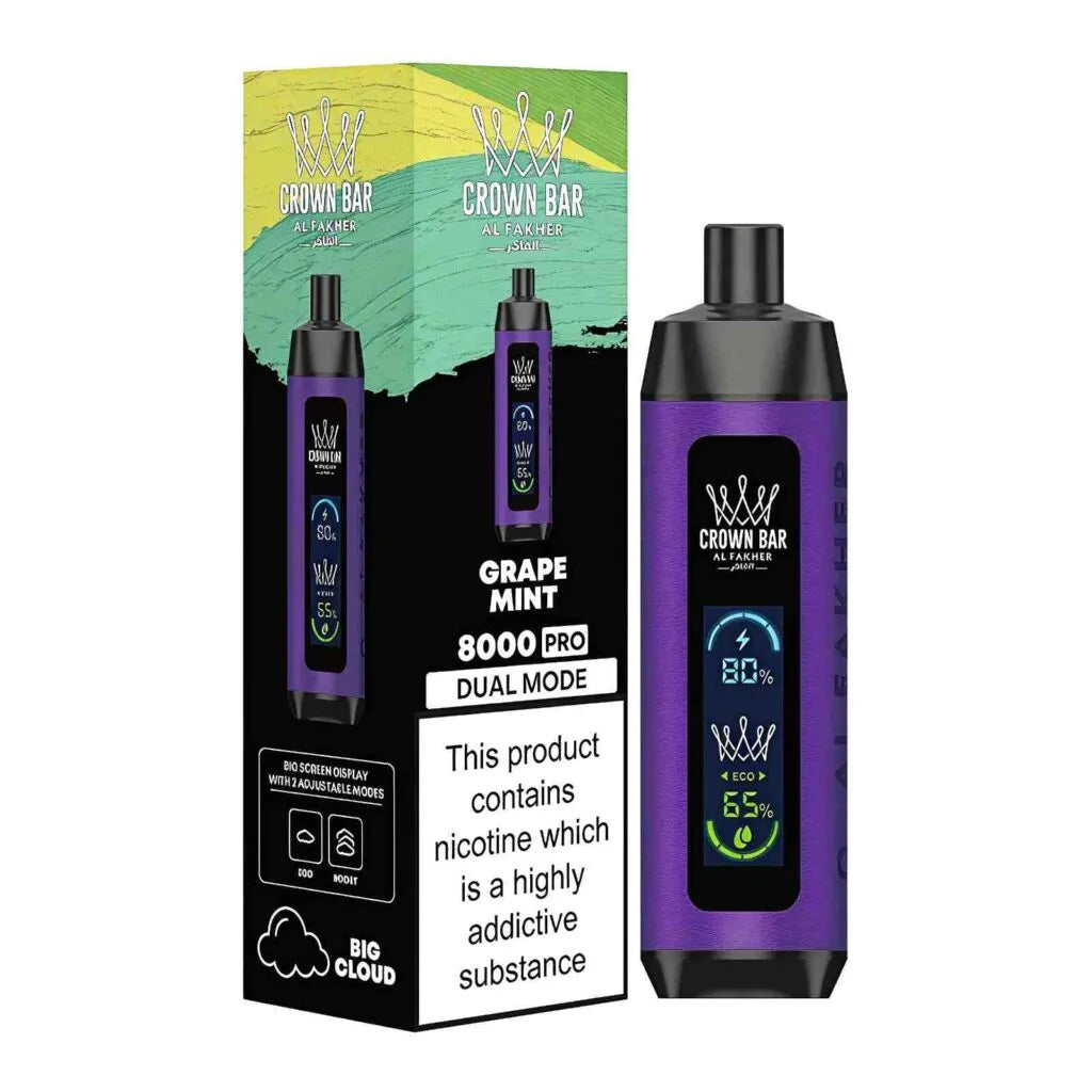 AL FAKHER CROWN BAR MEGA MAX DISPOSIBLE 8000 Puffs (MIX) At Best Price In Pakistan