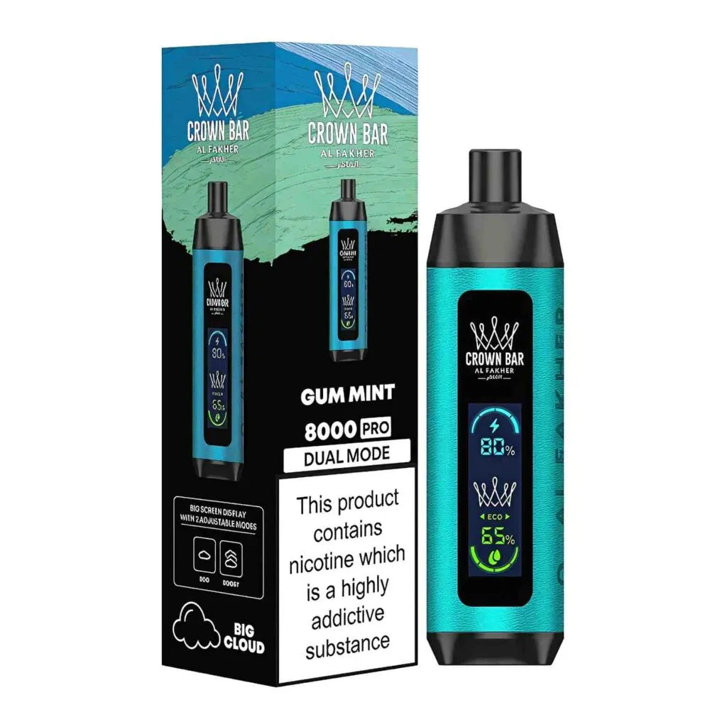 AL FAKHER CROWN BAR MEGA MAX DISPOSIBLE 8000 Puffs (MIX) At Best Price In Pakistan