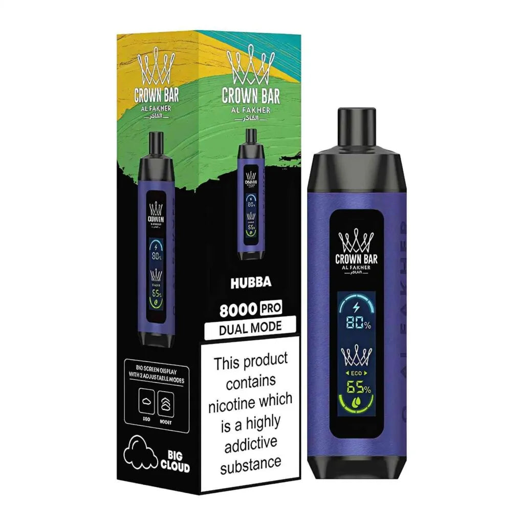 AL FAKHER CROWN BAR MEGA MAX DISPOSIBLE 8000 Puffs (MIX) At Best Price In Pakistan
