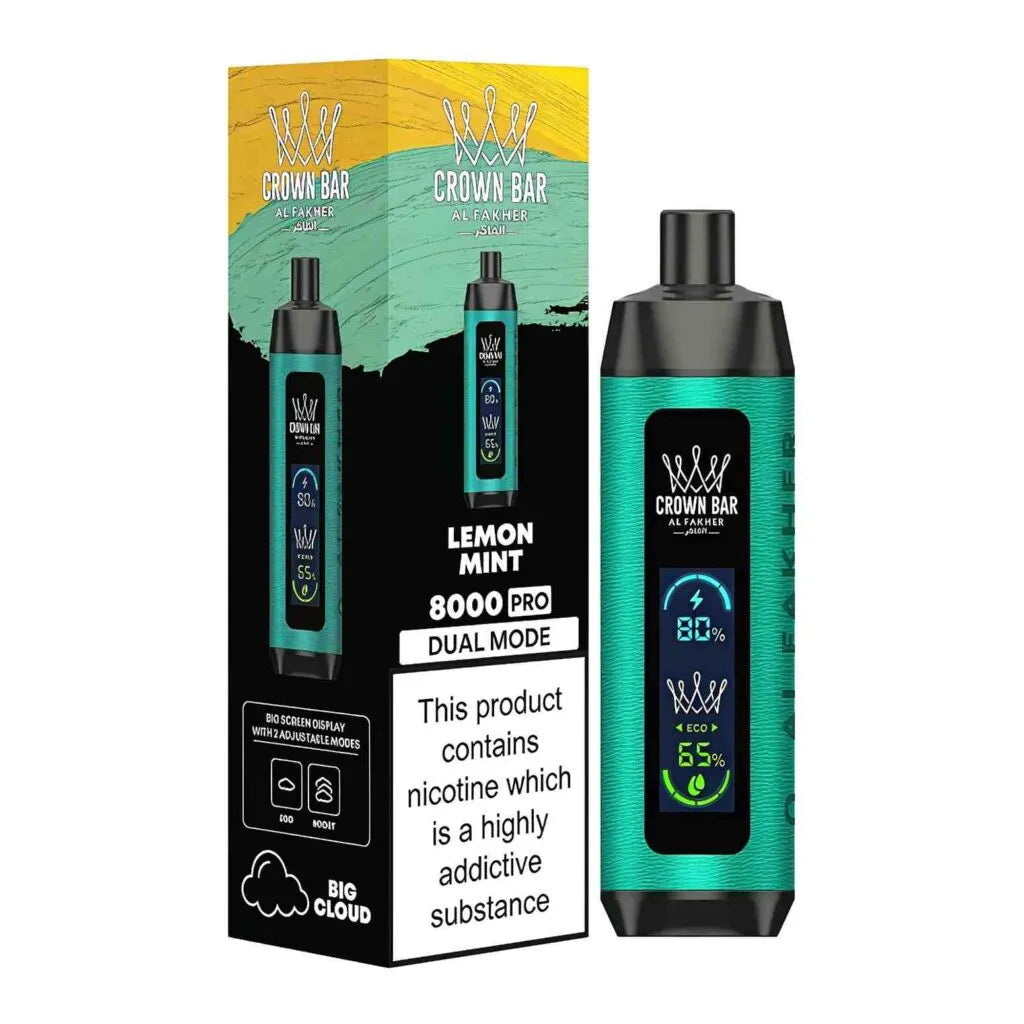 AL FAKHER CROWN BAR MEGA MAX DISPOSIBLE 8000 Puffs (MIX) At Best Price In Pakistan