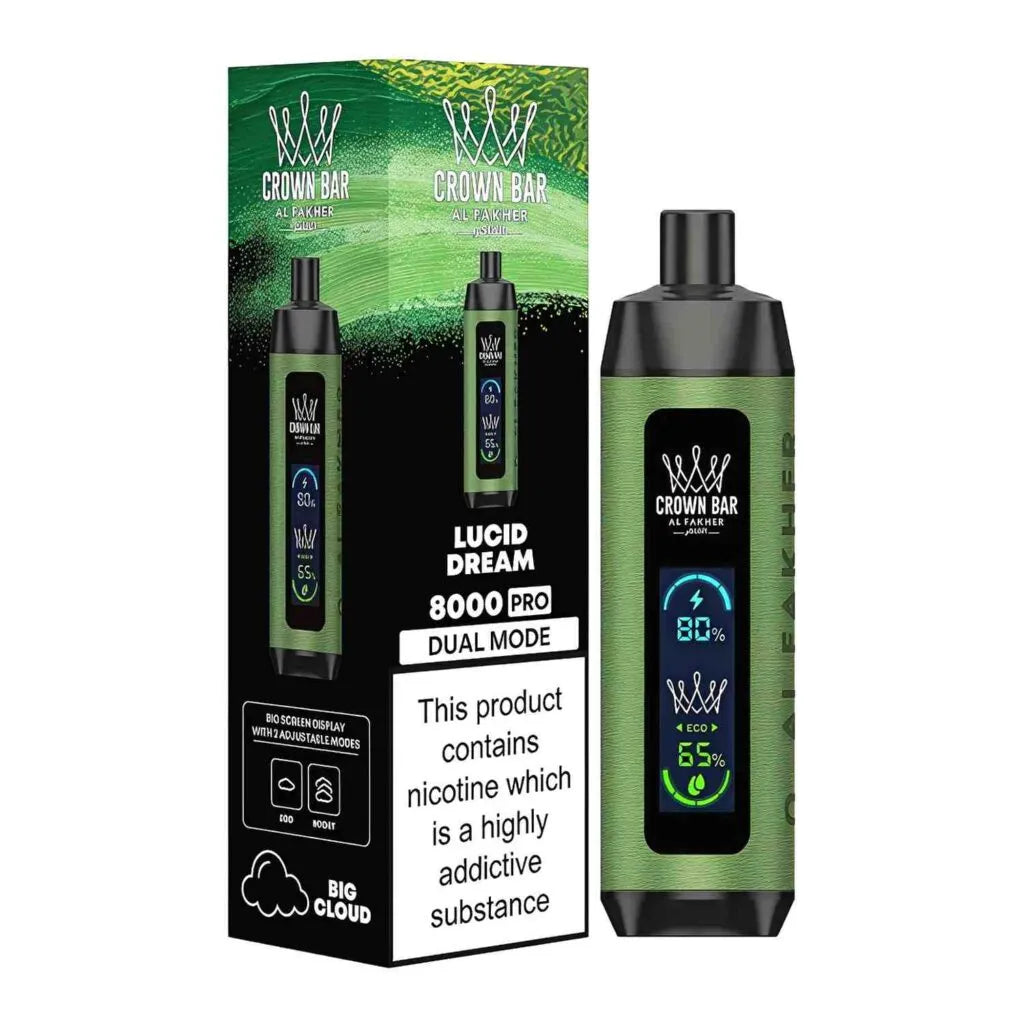 AL FAKHER CROWN BAR MEGA MAX DISPOSIBLE 8000 Puffs (MIX) At Best Price In Pakistan