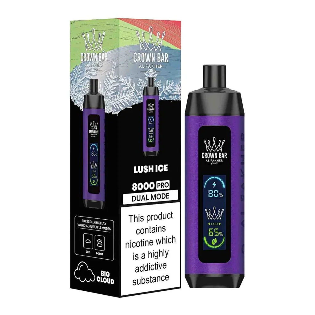 AL FAKHER CROWN BAR MEGA MAX DISPOSIBLE 8000 Puffs (MIX) At Best Price In Pakistan