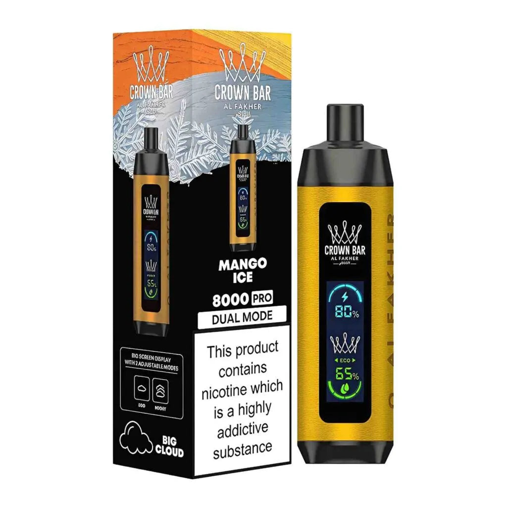 AL FAKHER CROWN BAR MEGA MAX DISPOSIBLE 8000 Puffs (MIX) At Best Price In Pakistan