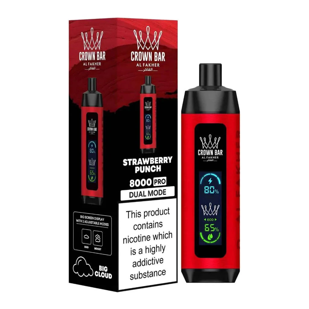 AL FAKHER CROWN BAR MEGA MAX DISPOSIBLE 8000 Puffs (MIX) At Best Price In Pakistan