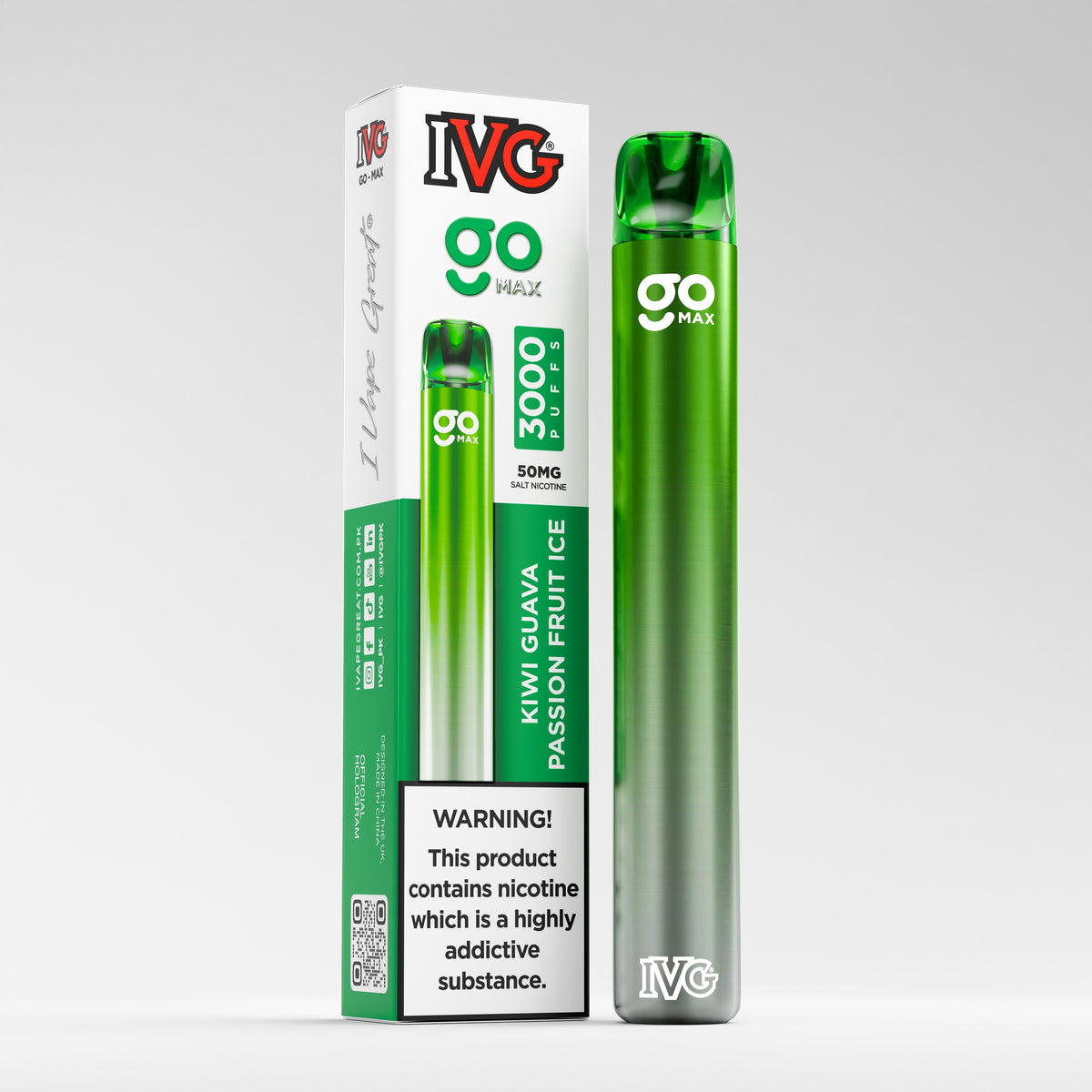 IVG Go Max 3000 Puffs Disposable Vape - Kiwi Guava Passionfruit Ice