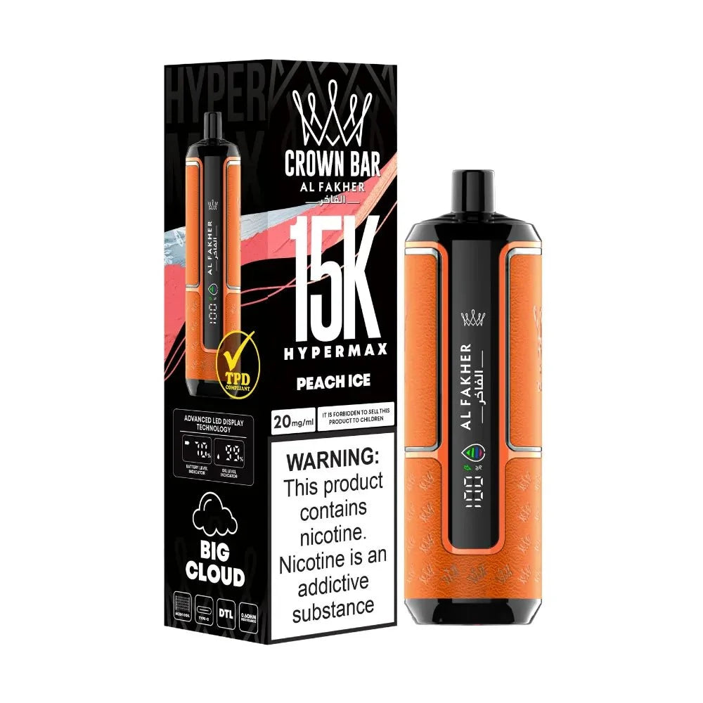 AL FAKHER CROWN BAR DISPOSIBLE HYPER MAX 15K Puffs (MIX) At best Price In Pakistan