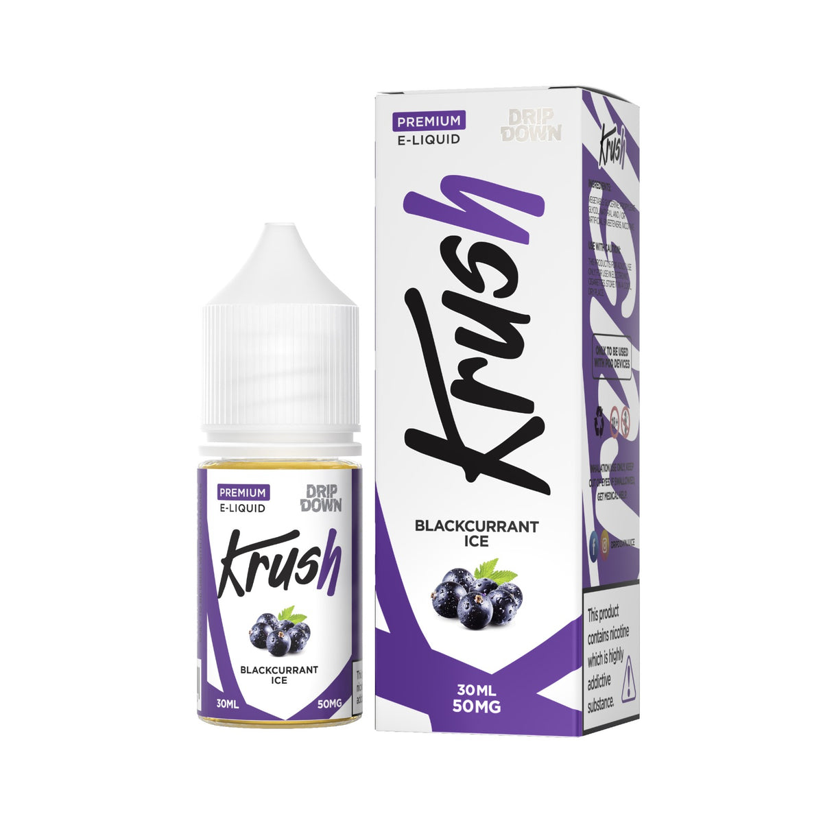 DRIPDOWN KRUSH SERIES SALT – BLACKCURRANT ICE 30ML