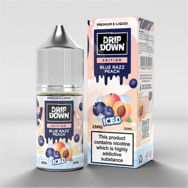 Dripdown Edition Blue Razz Peach Iced Salt Nic 30ml Pakistan