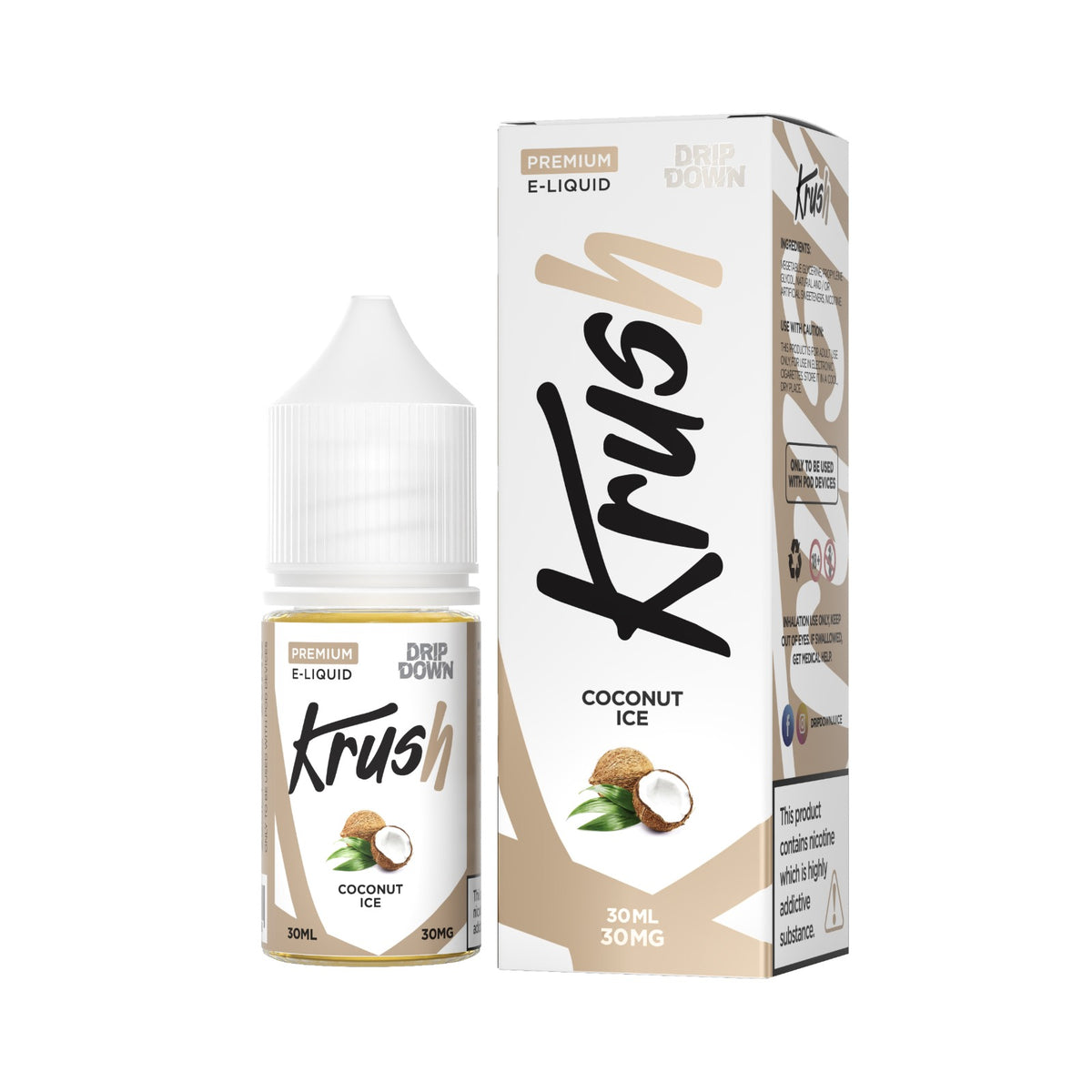 DRIPDOWN KRUSH SERIES SALT – COCONUT ICE 30ML