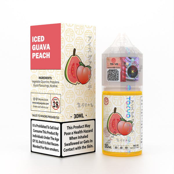 Tokyo Classic Iced Guava Peach Salt Nic 30ml Pakistan