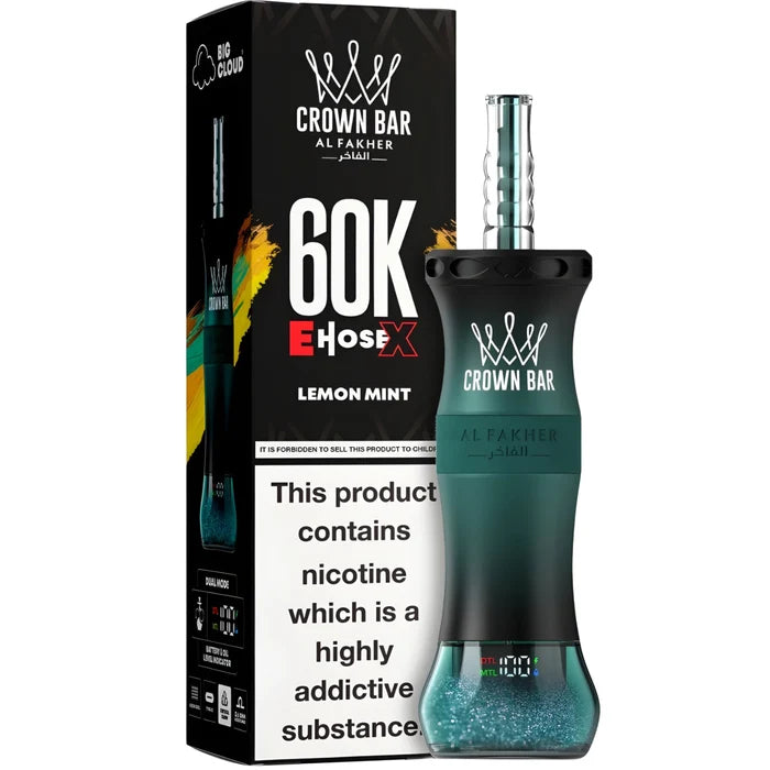 AL FAKHER CROWN BAR CLOUD-X DISPOSIBLE 60K (MIX) At best Price In Pakistan