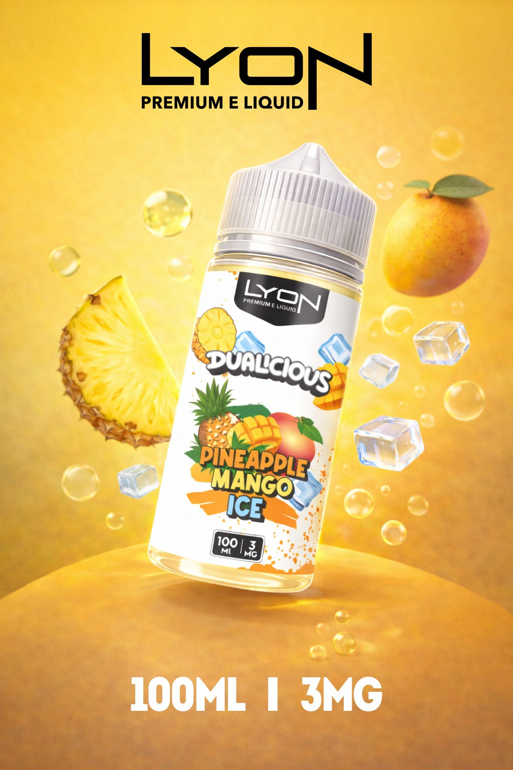 LYON Dualicious E-Liquid 100ml 3mg Freebase | 9 Dual-Fruit Ice Flavours – Best Price in Pakistan