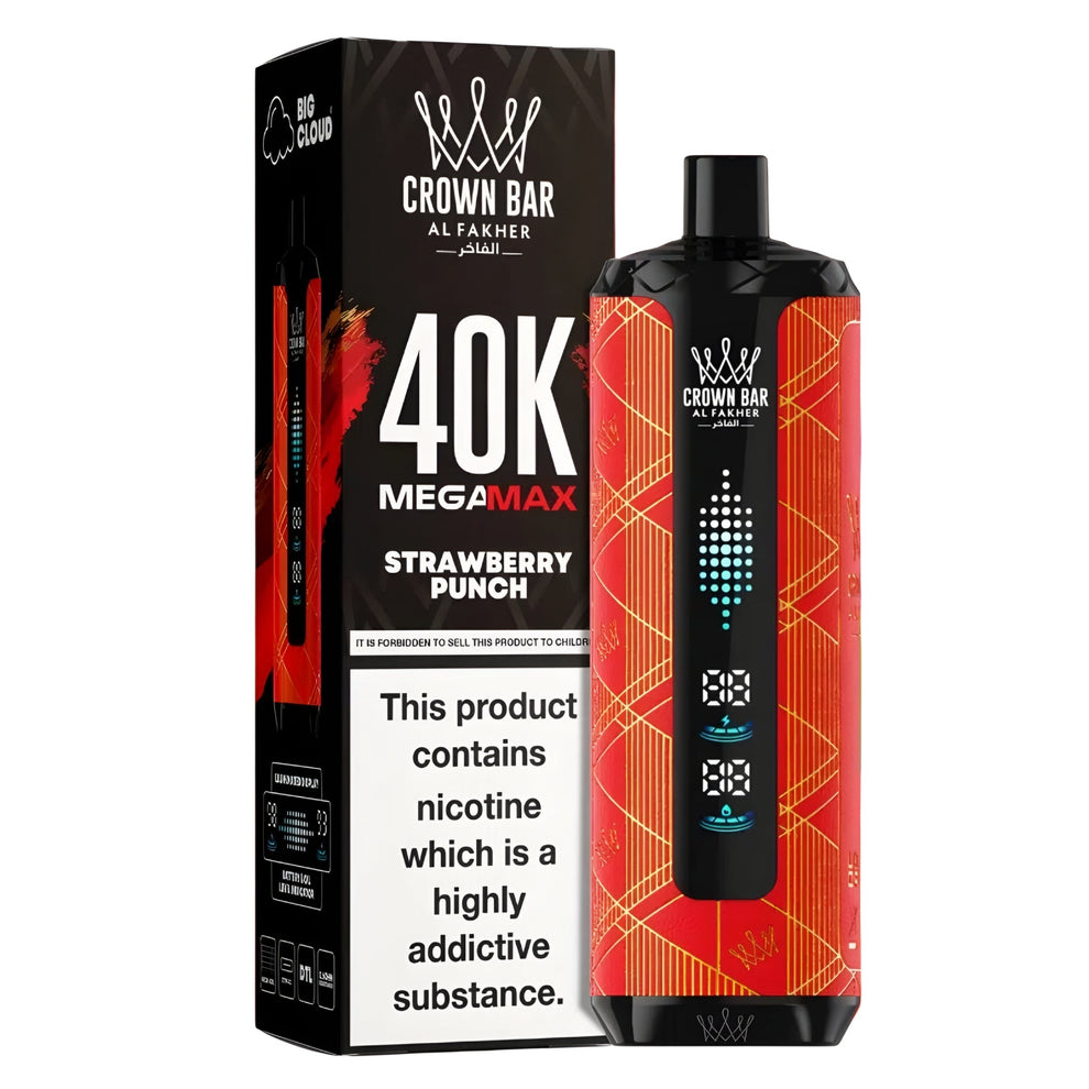 Al Fakher Crown Bar Mega Max 40K - Strawberry Punch