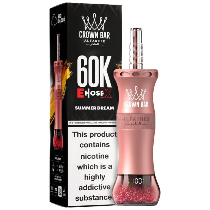 AL FAKHER CROWN BAR CLOUD-X DISPOSIBLE 60K (MIX) At best Price In Pakistan
