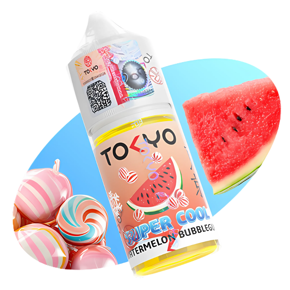 Tokyo Supercool Watermelon Bubblegum 30ml E-Liquid Pakistan